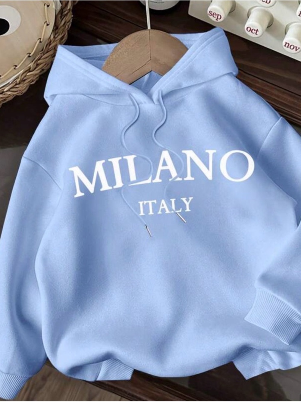 Milano Women’s Light Blue Logo Hoodie